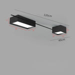 Plafonnier Led Industriel Alani Géométrique Noir - 2 Lampes / Chaude Luminaire Chambre