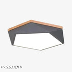 Plafonnier Led Métal Bois Geometry Luminaire Chambre