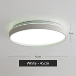 Plafonnier Led Métal Fin Glenn Blanc - 45 Cm / 27 48W Chaude Luminaire Chambre