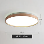 Plafonnier Led Métal Fin Glenn Doré - 45 Cm / 27 48W Chaude Luminaire Chambre