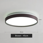 Plafonnier Led Métal Fin Glenn Marron - 45 Cm / 27 48W Chaude Luminaire Chambre