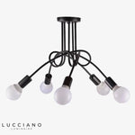 Plafonnier Led Métal Multi-Points Noir Luminaire Chambre