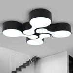 Plafonnier Led Moderne Cercles Imbriqués Luminaire Chambre