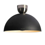 Plafonnier Led Moderne Demi-Boule Noire Luminaire Chambre