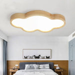 Plafonnier Led Moderne Nuage Bois Luminaire Chambre