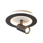 Plafonnier Led Noir Mosko Circulaire Luminaire Chambre