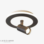 Plafonnier Led Noir Mosko Circulaire Luminaire Chambre