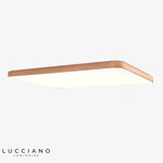 Plafonnier Led Rectangle Bois Arrondi Luminaire Chambre