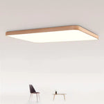 Plafonnier Led Rectangle Bois Arrondi Luminaire Chambre