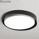 Plafonnier Led Rond Art Design Noir Et Blanc / 40Cm Froide Luminaire Chambre