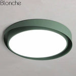 Plafonnier Led Rond Art Design Vert / 40Cm Froide Luminaire Chambre