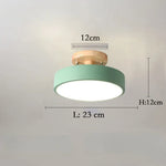 Plafonnier led rond bois