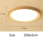 Plafonnier Led Rond Bois Adartza 58 X 5 Cm / Froide Luminaire Chambre