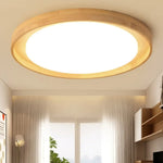 Plafonnier Led Rond Bois Adartza Luminaire Chambre