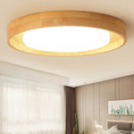 Plafonnier Led Rond Bois Adartza Luminaire Chambre