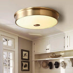 Plafonnier Led Rond Doré Design Luminaire Chambre