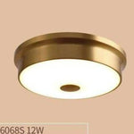 Plafonnier Led Rond En Métal Épais Doré / 26 X 7Cm Luminaire Chambre