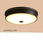 Plafonnier Led Rond En Métal Épais Noir / 42 X 8Cm Luminaire Chambre