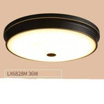 Plafonnier Led Rond En Métal Épais Noir / 52 X 11Cm Luminaire Chambre