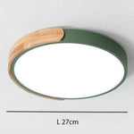 Plafonnier Led Rond En Métal Et Bois Luminaire Chambre