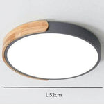 Plafonnier Led Rond En Métal Et Bois Luminaire Chambre