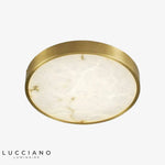 Plafonnier Led Rond Marbre Doré Luminaire Chambre