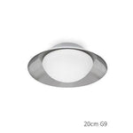 Plafonnier Led Rond Moderne A / 20Cm Gris Luminaire Chambre