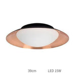 Plafonnier Led Rond Moderne B / 39Cm Cuivré Luminaire Chambre