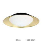 Plafonnier Led Rond Moderne B / 39Cm Doré Luminaire Chambre