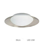 Plafonnier Led Rond Moderne B / 39Cm Gris Luminaire Chambre