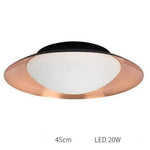 Plafonnier Led Rond Moderne C / 45Cm Cuivré Luminaire Chambre