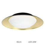 Plafonnier Led Rond Moderne C / 45Cm Doré Luminaire Chambre