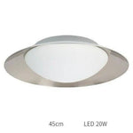 Plafonnier Led Rond Moderne C / 45Cm Gris Luminaire Chambre