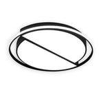 Plafonnier Led Rond Noir Et Blanc / 42X6Cm - 45W Froide Luminaire Chambre