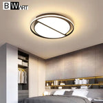 Plafonnier Led Rond Noir Et Blanc Luminaire Chambre