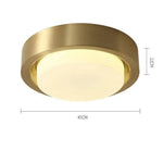 Plafonnier Led Rond Rétro Doré Doré / 45 X 12Cm Froide Luminaire Chambre