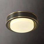 Plafonnier Led Rond Rétro Doré Luminaire Chambre