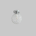 Plafonnier Led Sphère Métallique Palaos Argenté / 15Cm Luminaire Chambre