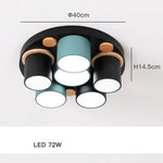 Plafonnier Led Tubes Colorés Orion Bleu - 6 Lumières Luminaire Chambre