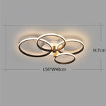 Plafonnier Led Vexler Anneaux Modernes 4 Anneaux Luminaire Chambre