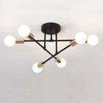 Plafonnier Métal Design Multi-Lampes Rod G Luminaire Chambre