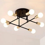 Plafonnier Métal Design Multi-Lampes Rod Luminaire Chambre