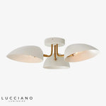 Plafonnier Moderne Ranya En Métal. Blanc / Warm Yellow Light Luminaire Chambre