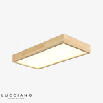 Plafonnier Rectangulaire En Bois Led Luminaire Chambre