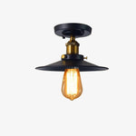 Plafonnier Rétro Métal Noir Doré Luminaire Chambre