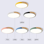 Plafonnier Rond Coloré Métallique Leonidas Luminaire Chambre