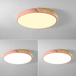 Plafonnier Rond Coloré Métallique Leonidas Rose / 30 Cm - 18W Chaude Luminaire Chambre