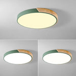 Plafonnier Rond Coloré Métallique Leonidas Vert / 30 Cm - 18W Chaude Luminaire Chambre