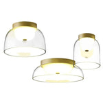 Plafonnier Rond Doré En Verre Tailles Luminaire Chambre