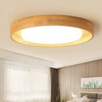 Plafonnier Rond En Bois Led Design Luminaire Chambre